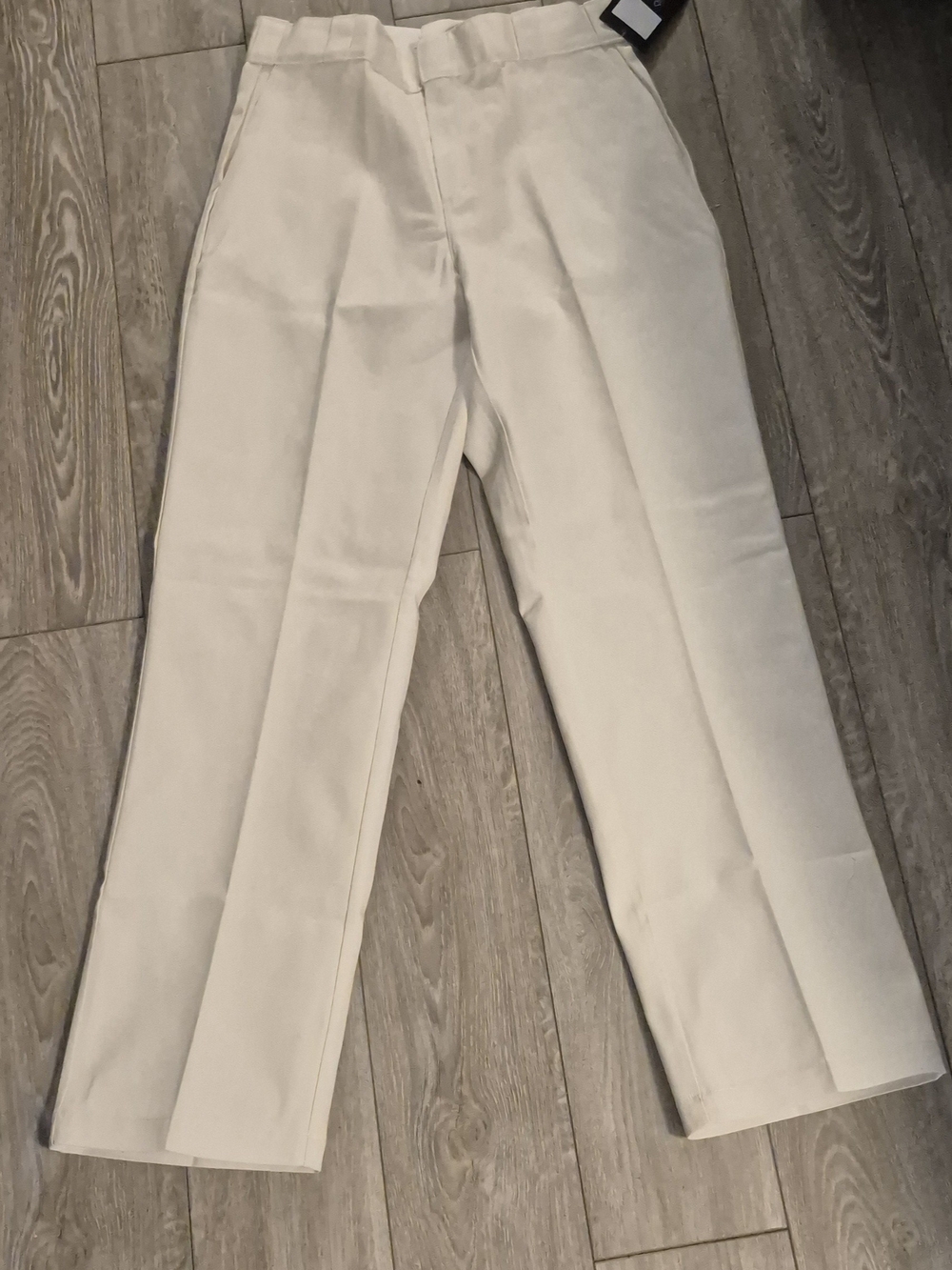 Womens Cream Dress Pants - Classic Straight Fit